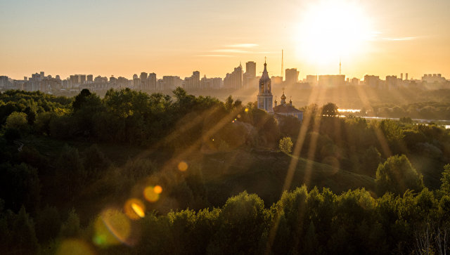 Рассвет в Москве. Архивное фото