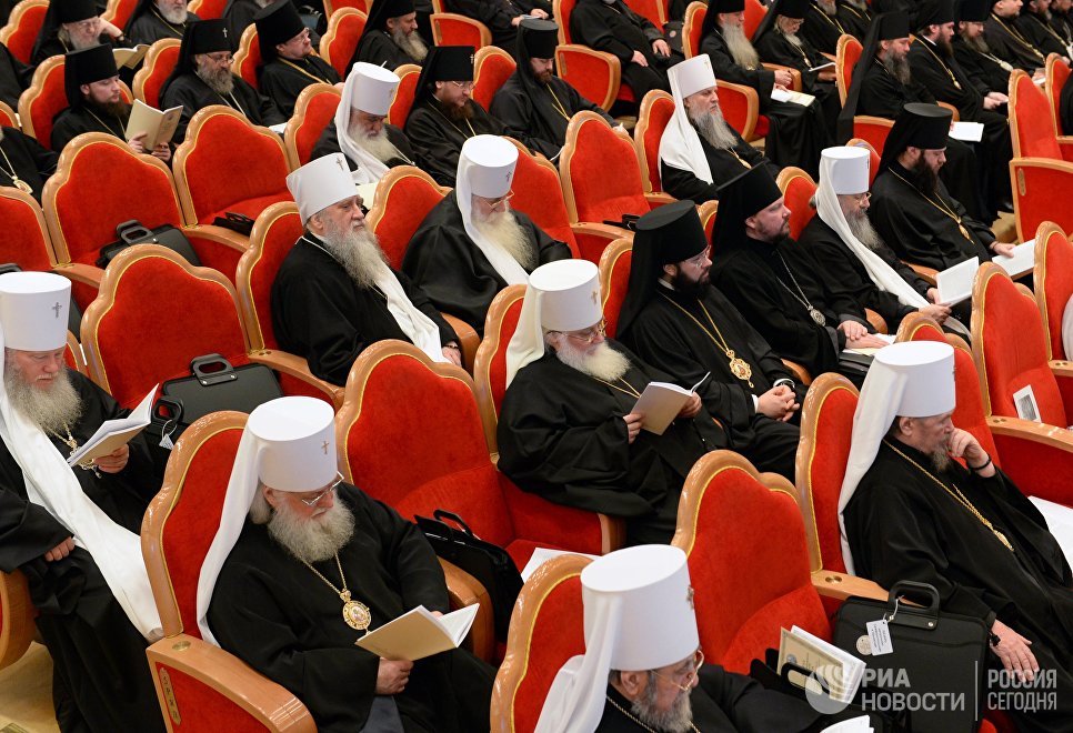 Православные архиереи на открытии Архиерейского собора Русской православной церкви. 29 ноября 2017 Православные архиереи на открытии Архиерейского собора Русской православной церкви. 29 ноября 2017
