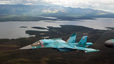 Экипажи бомбардировщиков Су-34 вернулись на аэродром постоянного базирования в Хабаровском крае. 14 декабря 2017 Экипажи бомбардировщиков Су-34 вернулись на аэродром постоянного базирования в Хабаровском крае. 14 декабря 2017