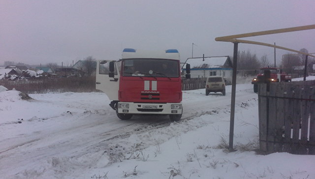 Пожар в частном доме в Мензелинском районе Татарстана. 6 января 2018