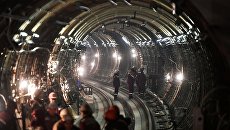 Тоннель строящейся станции московского метро Окружная Тоннель строящейся станции московского метро Окружная