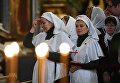 Верующие во время богослужения в день открытия XXVI Международных Рождественских чтений в кафедральном соборном Храме Христа Спасителя в Москве Верующие во время богослужения в день открытия XXVI Международных Рождественских чтений в кафедральном соборном Храме Христа Спасителя в Москве