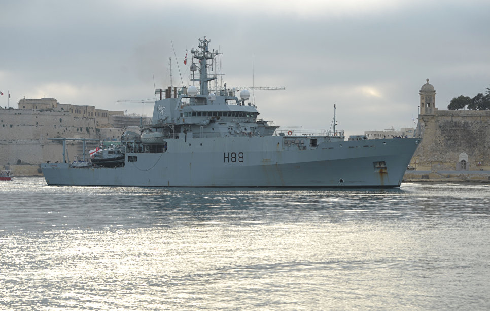 Кызыл 60. Гидрографическое судно Экоу ВМС Великобритании. Russian ship Black Sea 630 Ministry of Defence.