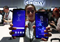Новые смартфоны Galaxy S9 и S9+ на мероприятии Samsung Galaxy Unpacked 2018 в Барселоне. 25 февраля 2018 Новые смартфоны Galaxy S9 и S9+ на мероприятии Samsung Galaxy Unpacked 2018 в Барселоне. 25 февраля 2018