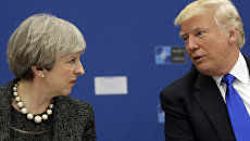 Премьер-министр Великобритании Тереза Мэй и президент США Дональд Трамп. Архивное фото Премьер-министр Великобритании Тереза Мэй и президент США Дональд Трамп. Архивное фото