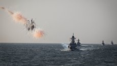 Учения корабельных сил Каспийской флотилии. Архивное фото Учения корабельных сил Каспийской флотилии. Архивное фото