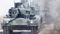 Танк Т-14 Армата во время репетиции Парада Победы. Архивное фото Танк Т-14 Армата во время репетиции Парада Победы. Архивное фото