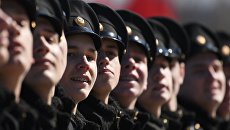Курсанты на репетиции парада Победы. 9 апреля 2018 Курсанты на репетиции парада Победы. 9 апреля 2018