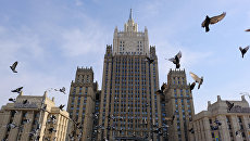 Здание министерства иностранных дел РФ. Архивное фото Здание министерства иностранных дел РФ. Архивное фото