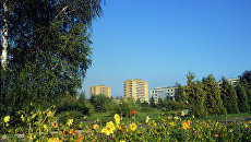 Вид на город Дубна. Архивное фото Вид на город Дубна. Архивное фото