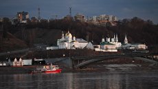 Вид Благовещенский монастырь в Нижнем Новгороде. Архивное фото Вид Благовещенский монастырь в Нижнем Новгороде. Архивное фото