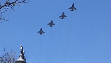 Истребители в небе над Москвой: в столице прошла репетиция парада Победы Истребители в небе над Москвой: в столице прошла репетиция парада Победы