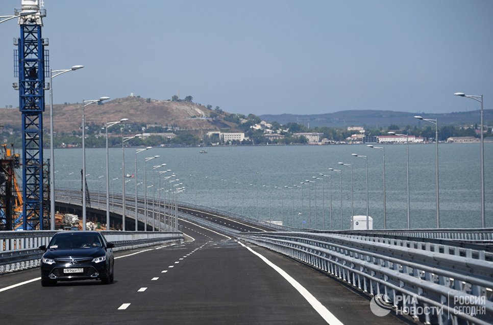 Открытие автомобильной части Крымского моста. 15 мая 2018