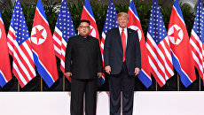 Трамп и Ким Чен Ын на саммите. 12.06.2018 Трамп и Ким Чен Ын на саммите. 12.06.2018