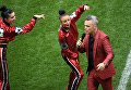Певец Робби Уильямс выступает на церемонии открытия чемпионата мира по футболу 2018 на стадионе Лужники Певец Робби Уильямс выступает на церемонии открытия чемпионата мира по футболу 2018 на стадионе Лужники