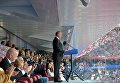 Президент РФ Владимир Путин выступает на торжественной церемонии открытия чемпионата мира по футболу - 2018 перед стартовым матчем турнира между сборными России и Саудовской Аравии Президент РФ Владимир Путин выступает на торжественной церемонии открытия чемпионата мира по футболу - 2018 перед стартовым матчем турнира между сборными России и Саудовской Аравии