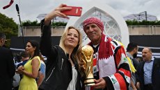Гости на открытии павильона Мажлис Катар на Пушкинской набережной в Центральном парке культуры и отдыха имени Горького в Москве Гости на открытии павильона Мажлис Катар на Пушкинской набережной в Центральном парке культуры и отдыха имени Горького в Москве