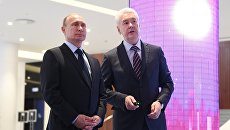 Президент РФ Владимир Путин и мэр Москвы Сергей Собянин, архивное фото Президент РФ Владимир Путин и мэр Москвы Сергей Собянин, архивное фото