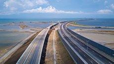 Укладка рельсов на Крымском мосту Укладка рельсов на Крымском мосту