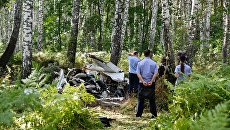 Сотрудники Следственного комитете России на месте крушения самолета «SR 22» в Новосибирской области. 25 июля 2018 Сотрудники Следственного комитете России на месте крушения самолета «SR 22» в Новосибирской области. 25 июля 2018