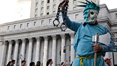 Акция протеста против политики президента США Дональда Трампа в Нью-Йорке Акция протеста против политики президента США Дональда Трампа в Нью-Йорке