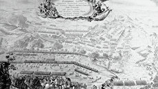 Семилетняя война 1756-1763 годов. Битва при Пальциге 12 июня 1759 года. Гравюра Н.Саблина Семилетняя война 1756-1763 годов. Битва при Пальциге 12 июня 1759 года. Гравюра Н.Саблина