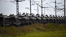 Эшелоны с военнослужащими и военной техникой армии Китая, которые примут участие в военных учениях Восток-2018. Архивное фото Эшелоны с военнослужащими и военной техникой армии Китая, которые примут участие в военных учениях Восток-2018. Архивное фото