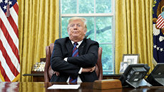 Президент США Дональд Трамп в Овальном кабинете Белого дома в Вашингтоне. Архивное фото Президент США Дональд Трамп в Овальном кабинете Белого дома в Вашингтоне. Архивное фото