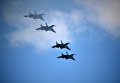 Истребители во время основного этапа военных маневров вооруженных сил Восток-2018 на полигоне Цугол в Забайкальском крае Истребители во время основного этапа военных маневров вооруженных сил Восток-2018 на полигоне Цугол в Забайкальском крае