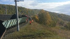 В Иркутской области сошли с рельсов 12 вагонов грузового поезда. 21 сентября 2018 В Иркутской области сошли с рельсов 12 вагонов грузового поезда. 21 сентября 2018