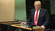 Президент США Дональд Трамп выступает на Генеральной Ассамблее Организации Объединенных Наций в Нью-Йорке. Архивное фото Президент США Дональд Трамп выступает на Генеральной Ассамблее Организации Объединенных Наций в Нью-Йорке. Архивное фото