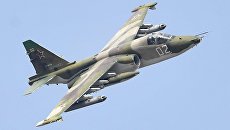 Штурмовик Су-25 ВКС РФ на командно-штабных учениях коллективных сил ОДКБ. Архивное фото Штурмовик Су-25 ВКС РФ на командно-штабных учениях коллективных сил ОДКБ. Архивное фото