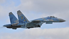 Украинский истребитель Су-27. Архивное фото Украинский истребитель Су-27. Архивное фото
