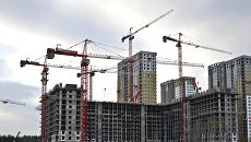 Строительство жилого комплекса. Архивное фото Строительство жилого комплекса. Архивное фото