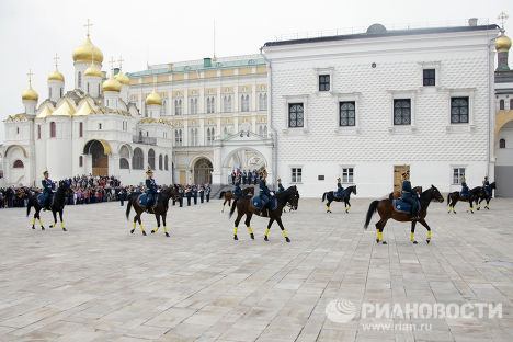 Развод конного полка в кремле