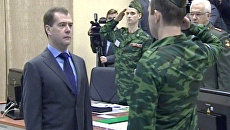 Медведев с командного пункта Калининградской РЛС ввел ее в боевой состав Медведев с командного пункта Калининградской РЛС ввел ее в боевой состав