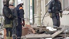 Часть здания обрушилась в центре Санкт-Петербурга Часть здания обрушилась в центре Санкт-Петербурга
