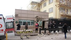 На месте взрыва рядом с посольством США в Анкаре На месте взрыва рядом с посольством США в Анкаре