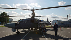 Вертолет Ка-52 на международном военно-морском салоне в Санкт-Петербурге Вертолет Ка-52 на международном военно-морском салоне в Санкт-Петербурге