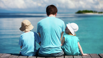 Father with children