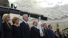 Президент РФ В.Путин на церемонии инаугурации мэра Москвы Президент РФ В.Путин на церемонии инаугурации мэра Москвы